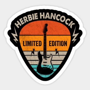 Vintage Herbie Hancock Name Guitar Pick Limited Edition Birthday Sticker